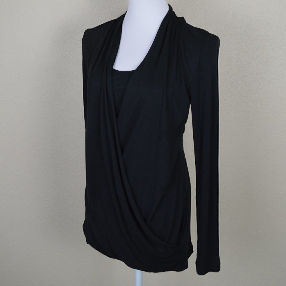 CAbi 3325 Long Sleeve Fickle Wrap Tee XS - Picture 2 of 6